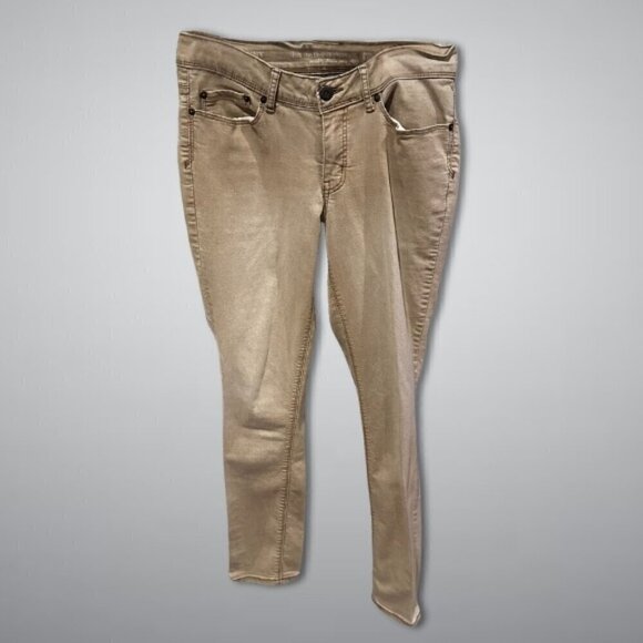 Faded Glory Skinny Jeans Mid-Rise Classic Five-Pockets Style Beige Women's US 10 - Picture 1 of 8